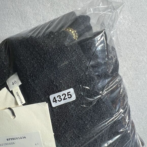 SANDRO Short Coat Mini Dress Pleated H20ROSSA Tweed BLACK US 8/ FR 40 $445 NEW! - Picture 15 of 15